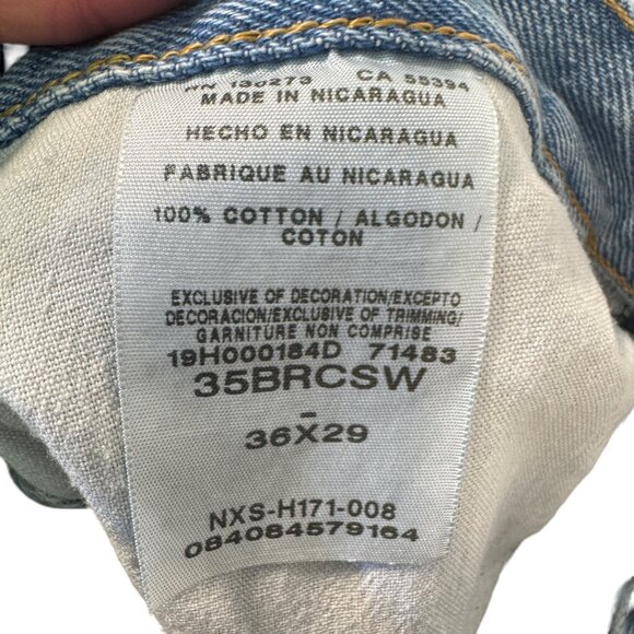 Wrangler Blue Ridge Mens Light Wash Jeans 36x29 Straight Leg Denim Slight Wear - Picture 5 of 7